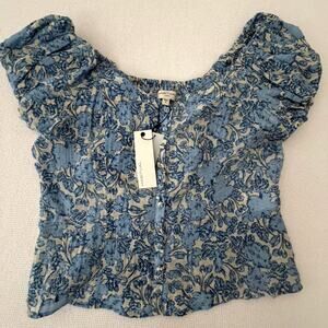 Habitual Blue Haze NEW Fairy Core, Cloth Button Front, Top, Small